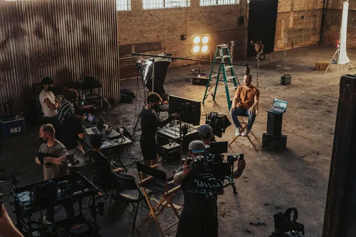 Backstage di un video per un'azienda alimentare
