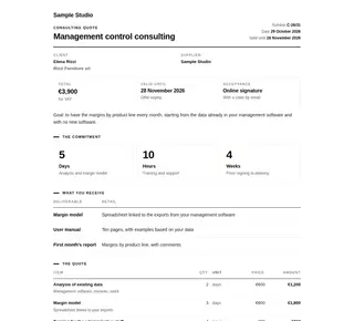 Consulting quote