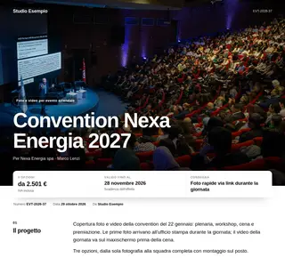 Foto e video per evento aziendale