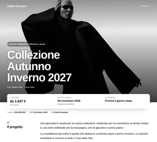 Servizio fotografico editoriale e moda