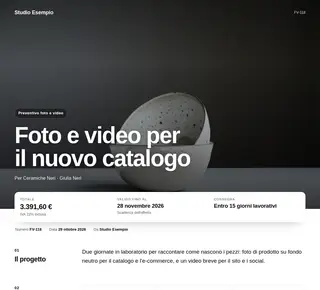 Preventivo foto e video