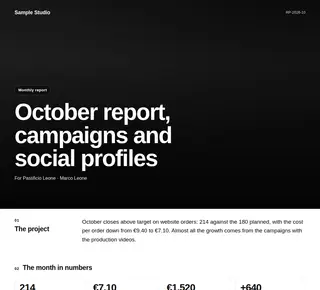 Monthly report