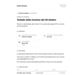 Verbale di riunione