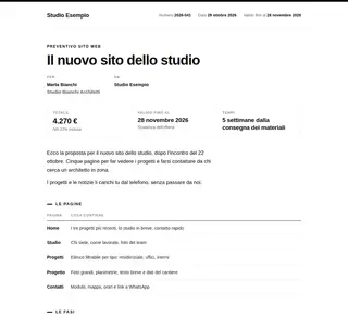 Preventivo sito web