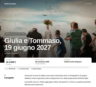 Matrimonio premium foto e video