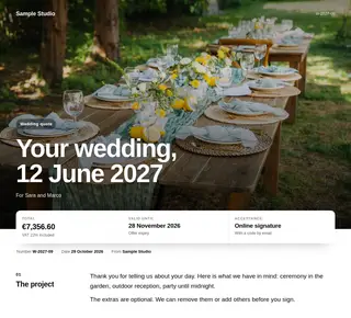 Wedding quote