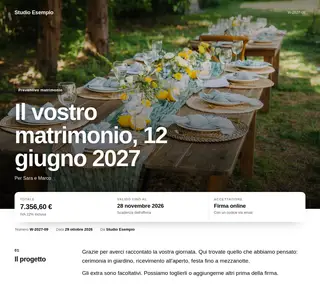 Preventivo matrimonio